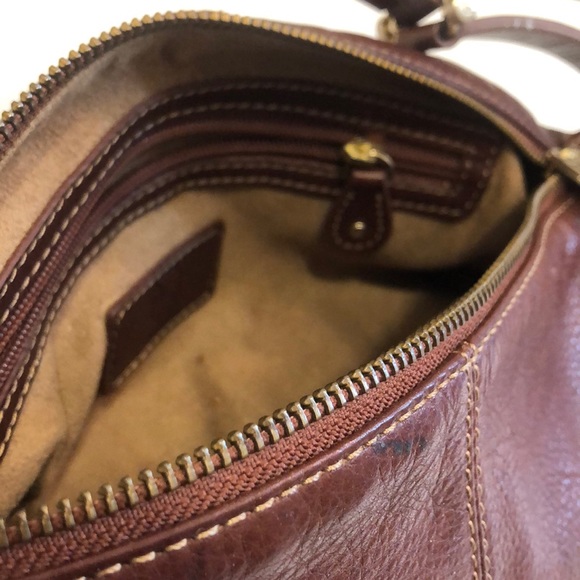 🔵LC LEATHER DARK RUST SMALL SHOULDER BAG - Picture 6 of 9